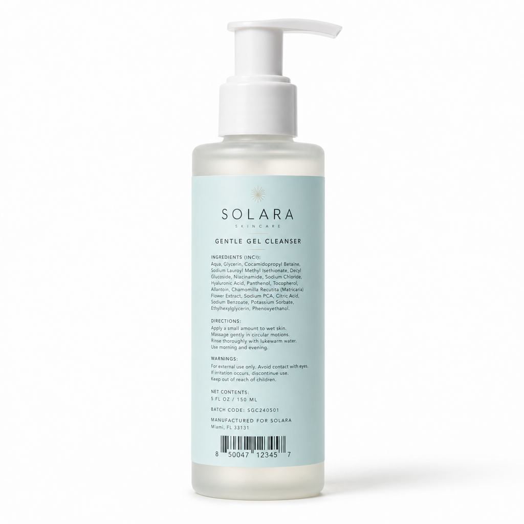 GENTLE GEL CLEANSER — Back