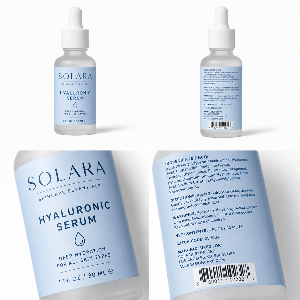 HYALURONIC SERUM — Label detail