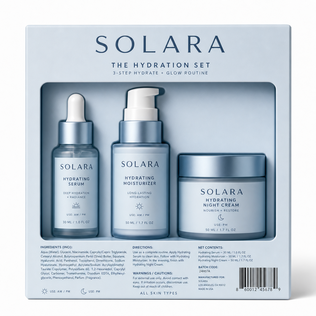 THE HYDRATION SET — Label detail